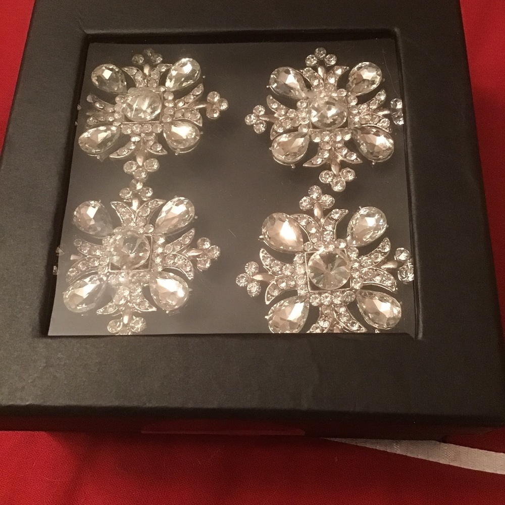 Tahari Rhinestone Napkin Rings